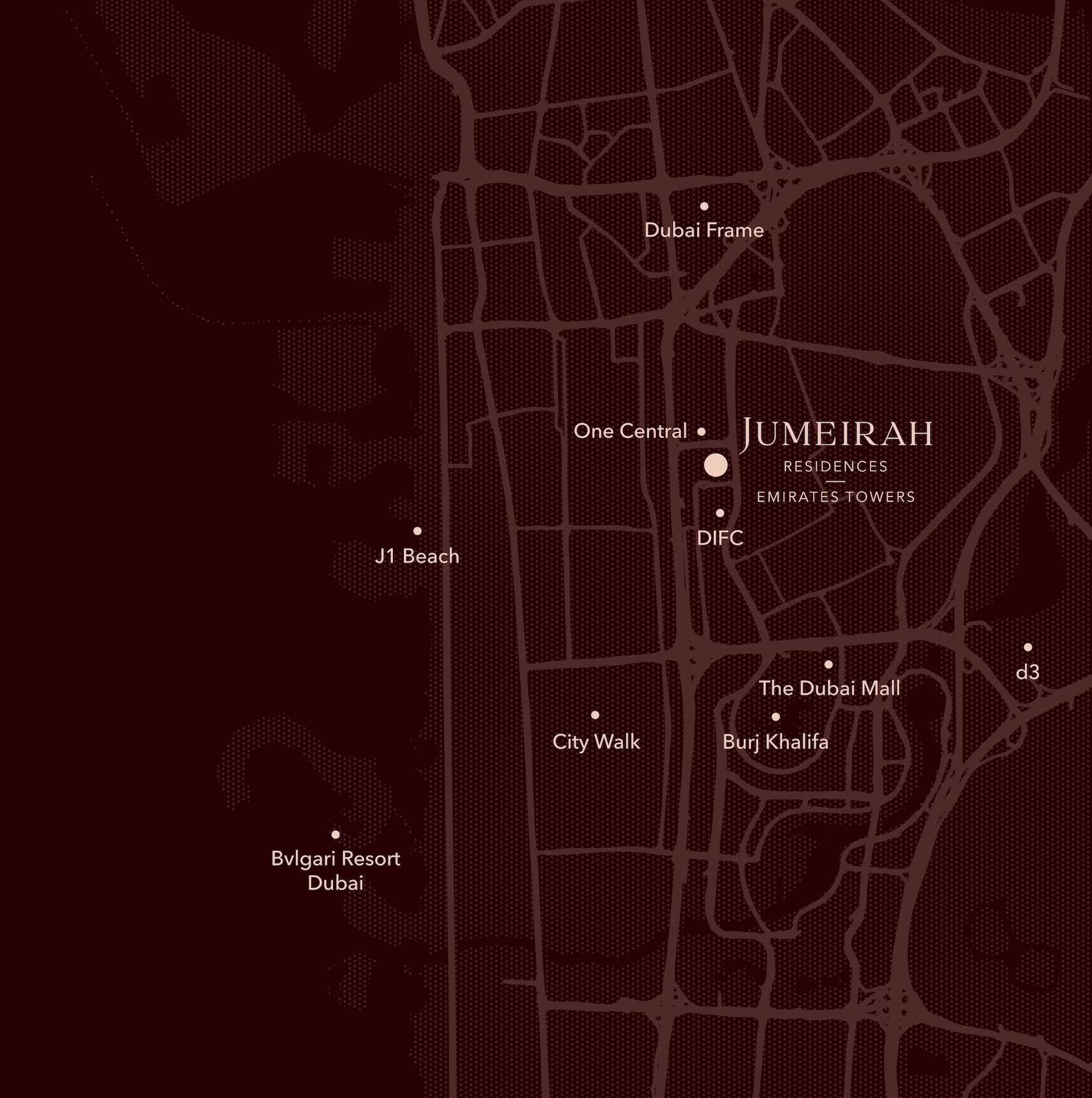 emirates towers map